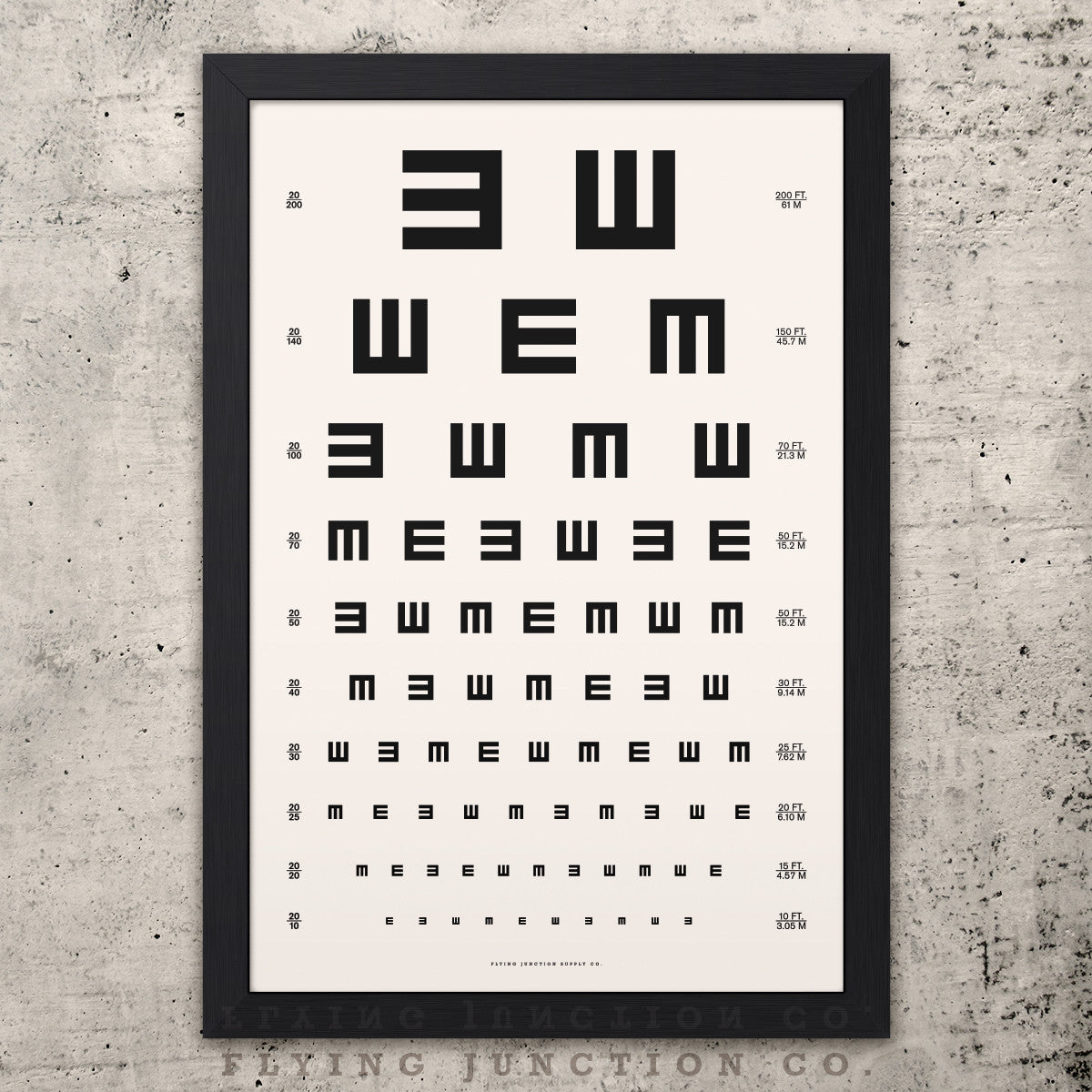 Eye Chart Print Classic Snellen – Flying Junction Co.