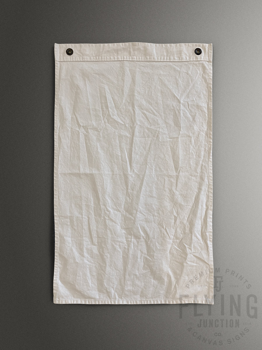 Premium Blank Cotton Canvas Flag Banner Black or Natural