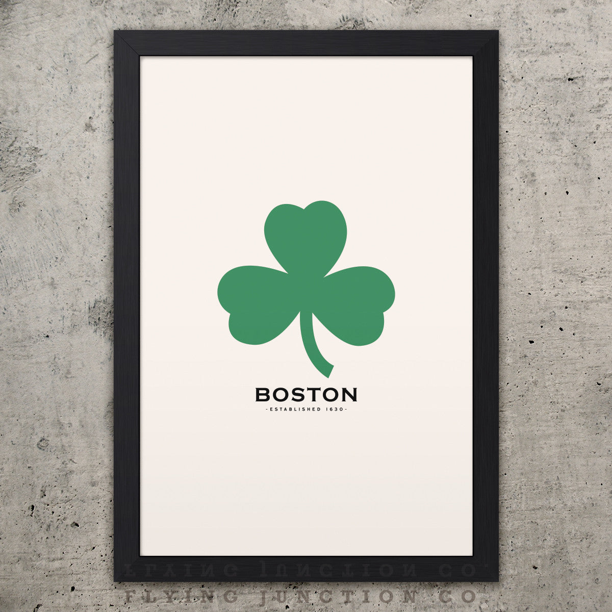 Boston Minimalist City Poster - Ivory