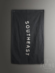 Southeast black cotton canvas flag banner hand painted