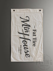 custom logo on cotton canvas flag banner hand painted