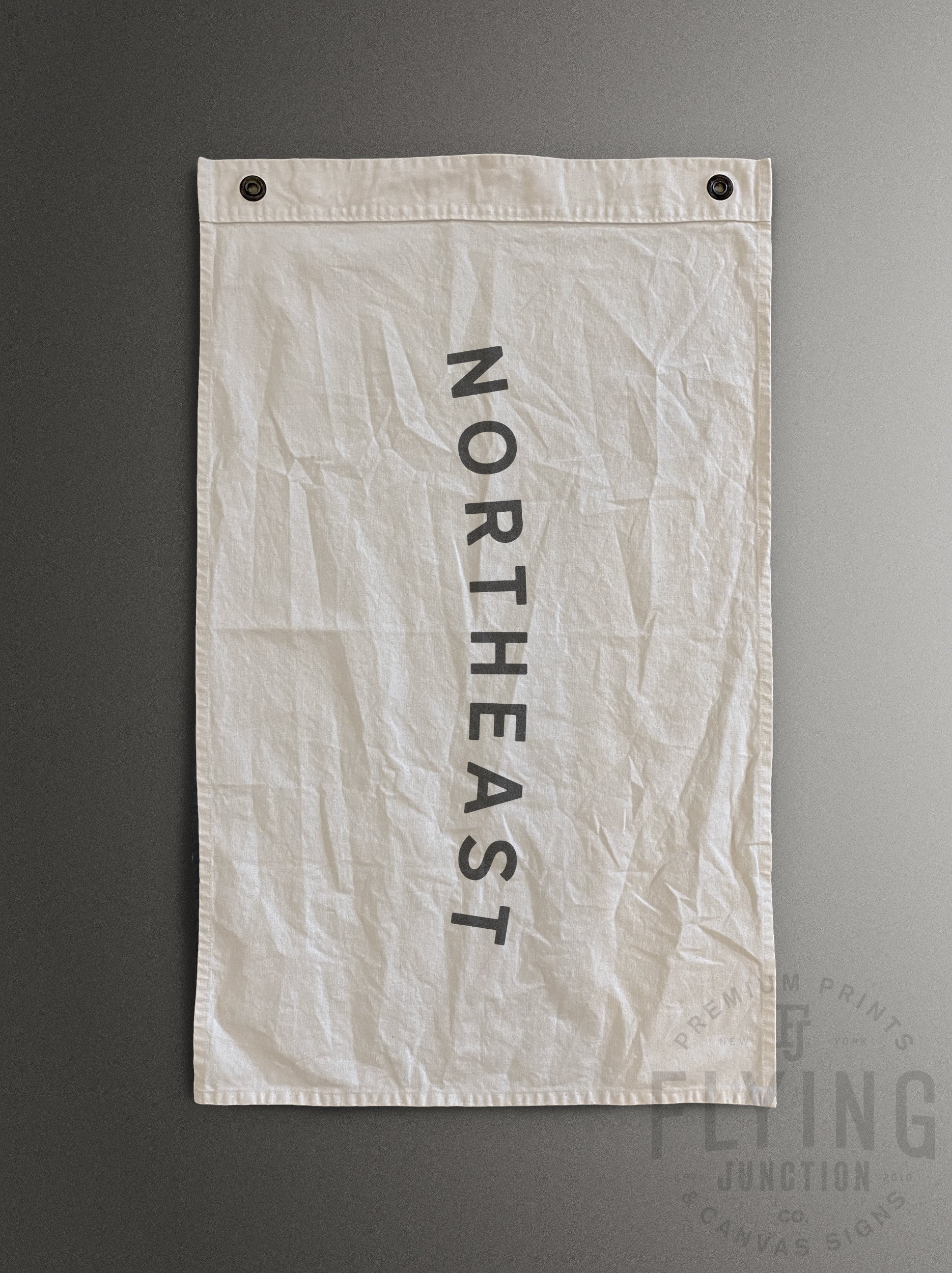 Northeast natural cotton canvas flag banner hand painted