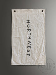 Northwest natural cotton canvas flag banner hand painted