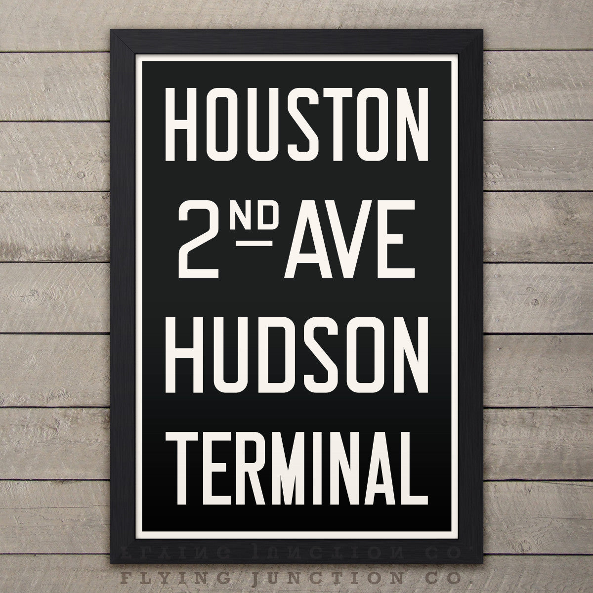 Manhattan (Houston) New York Subway Roll Sign Print - 12" x 18"