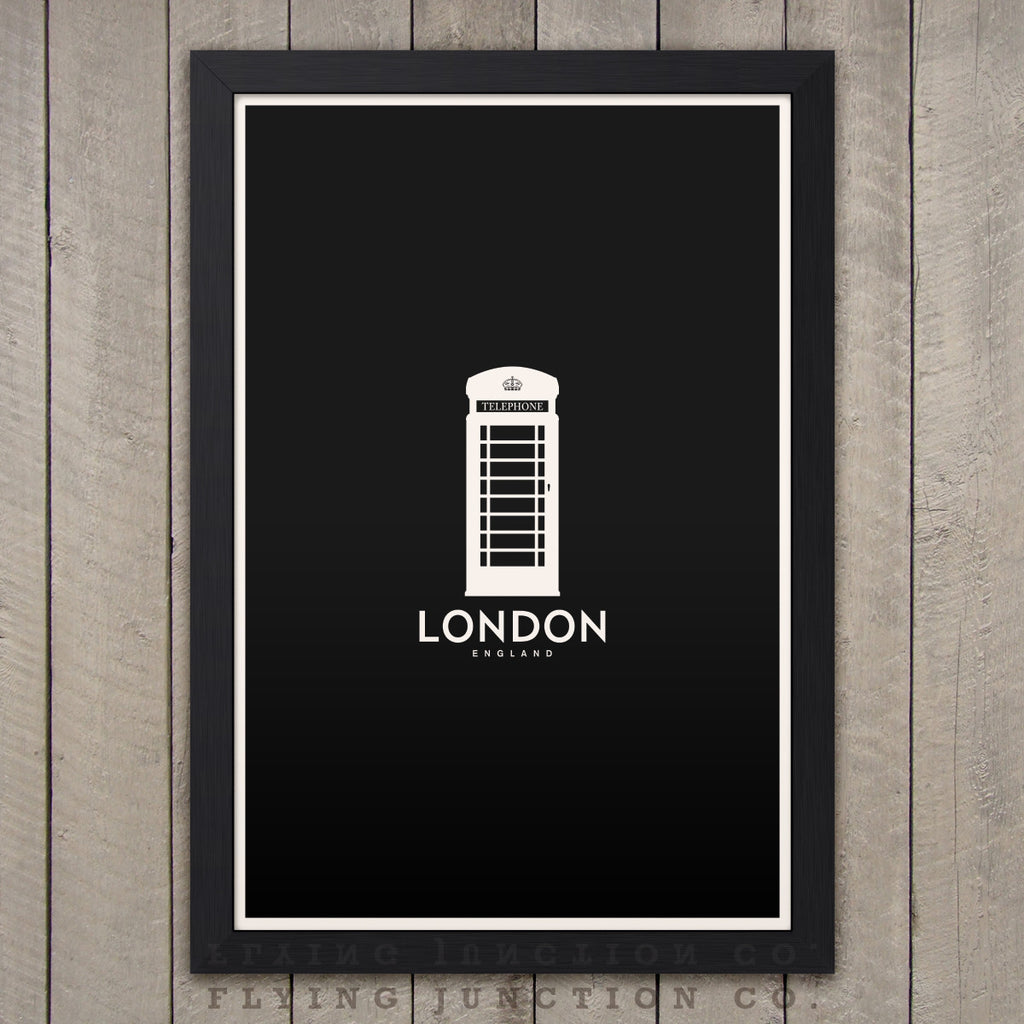 Affiche Londres - Carte minimaliste - Kabanon