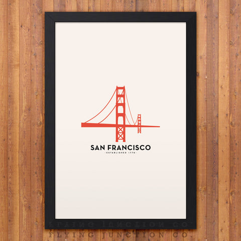 San Francisco Minimalist City Poster - Ivory