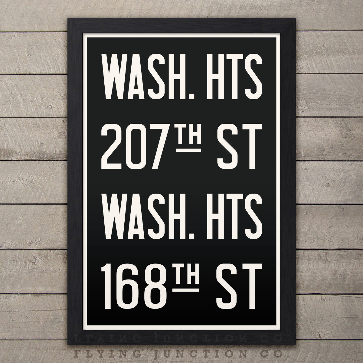 Manhattan (Washington Heights) New York Subway Roll Sign Print - 12" x 18"