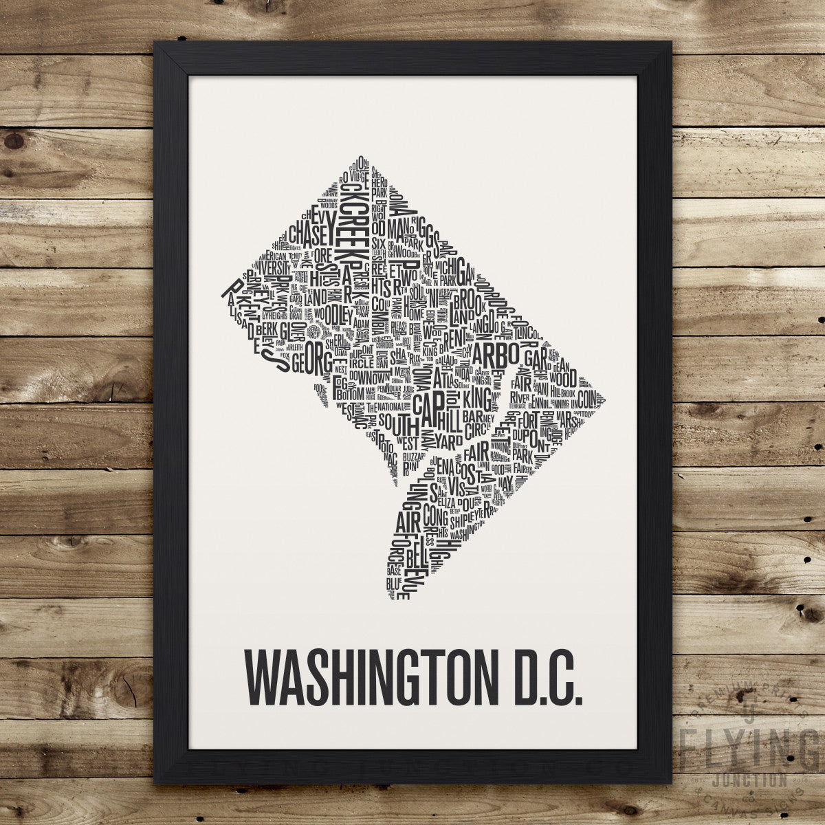 Washington D.C. Neighborhood Typography Map - White